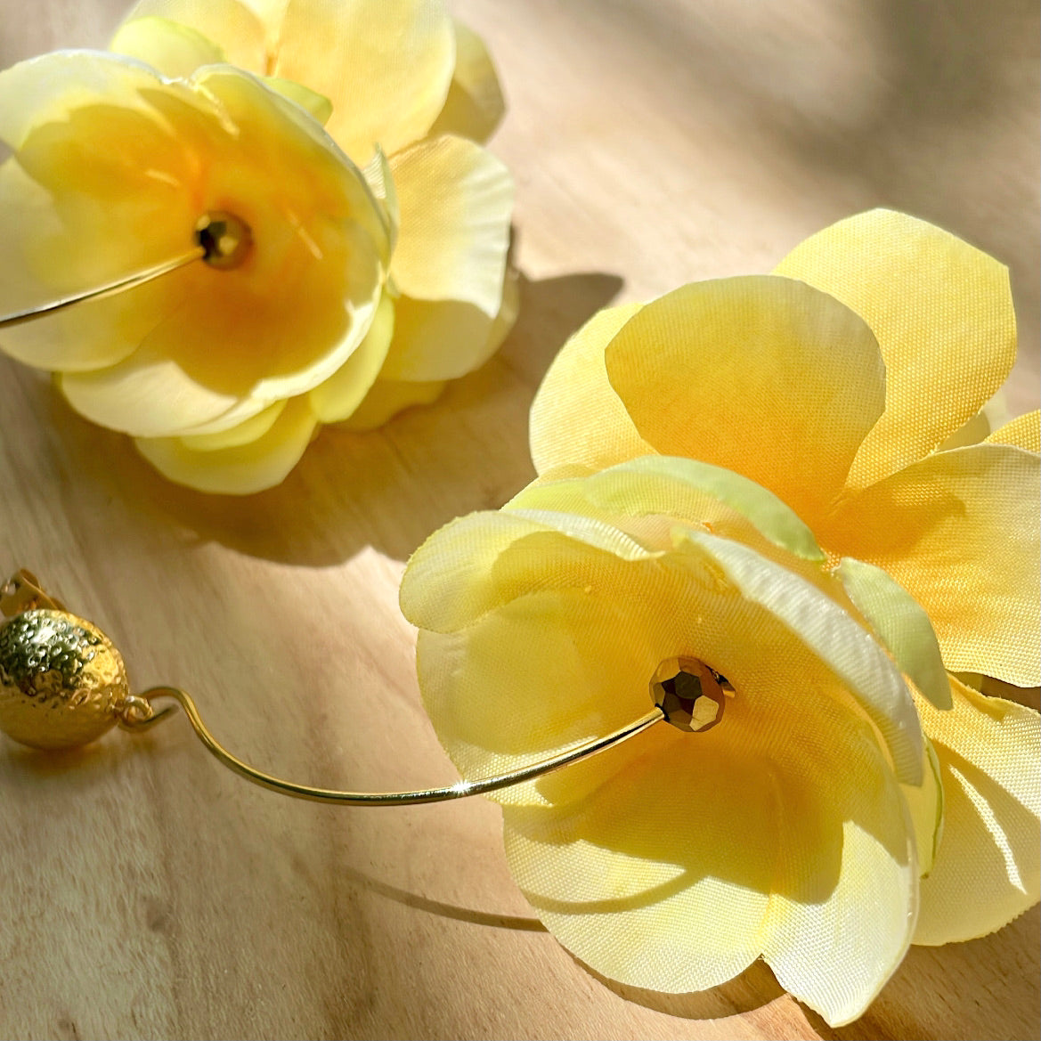 Gertrude's Flower Earrings ( Yellow )