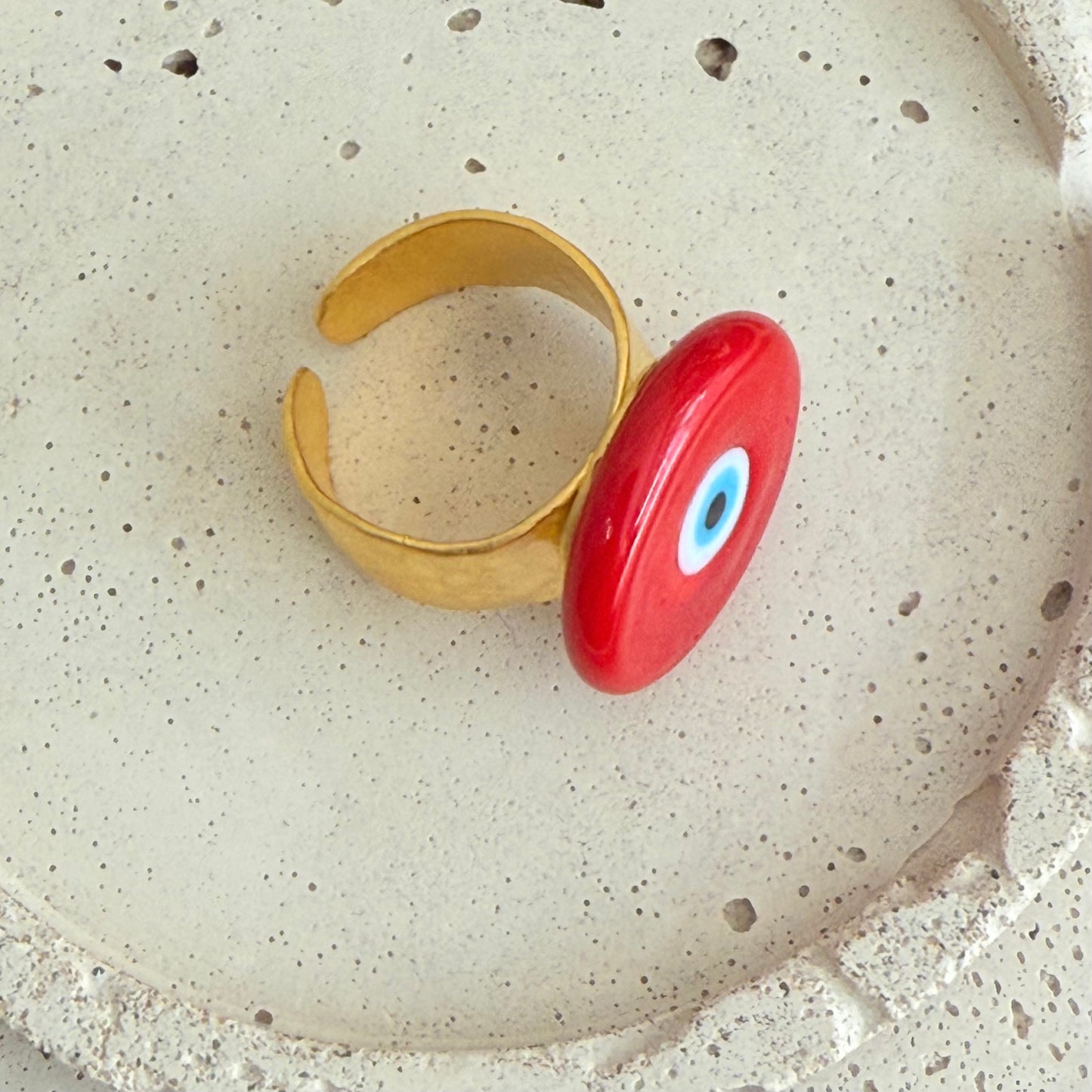 Nazar Ring Red