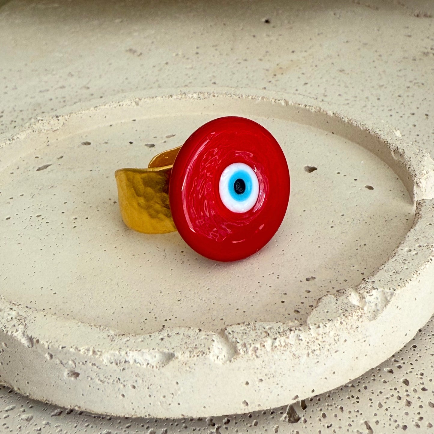 Nazar Ring Red