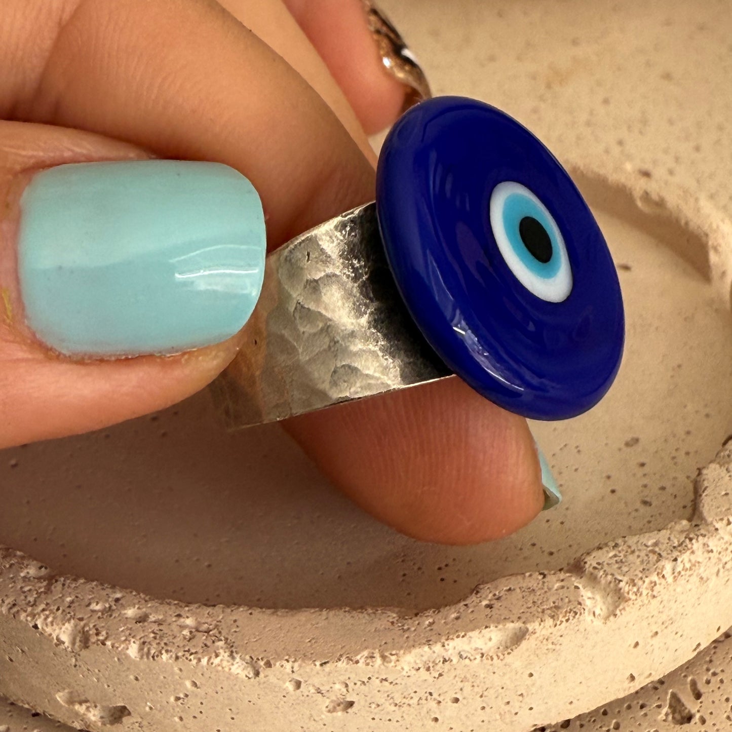 Nazar Ring Blue