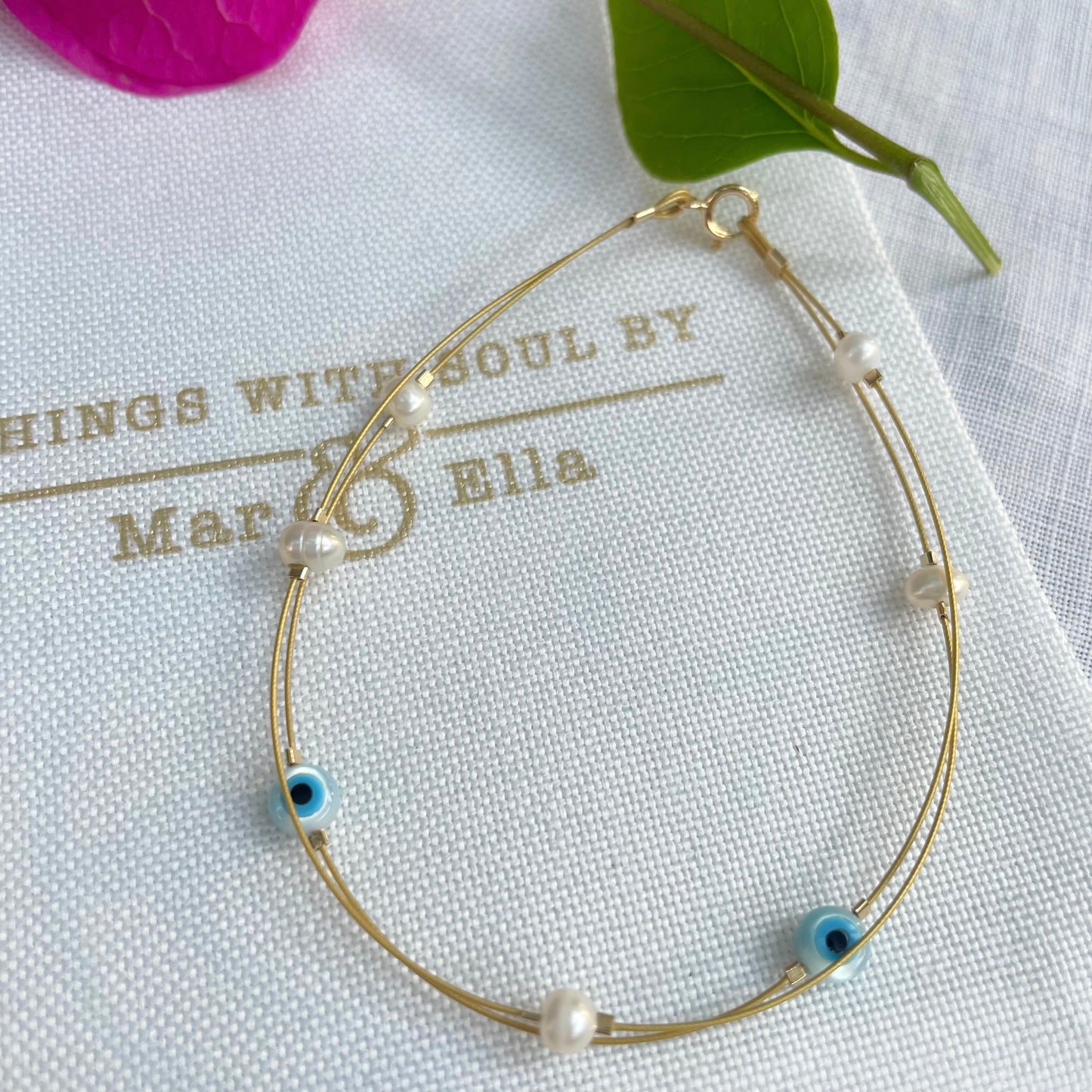 Double Layer Lucky Eye Charm Bracelet