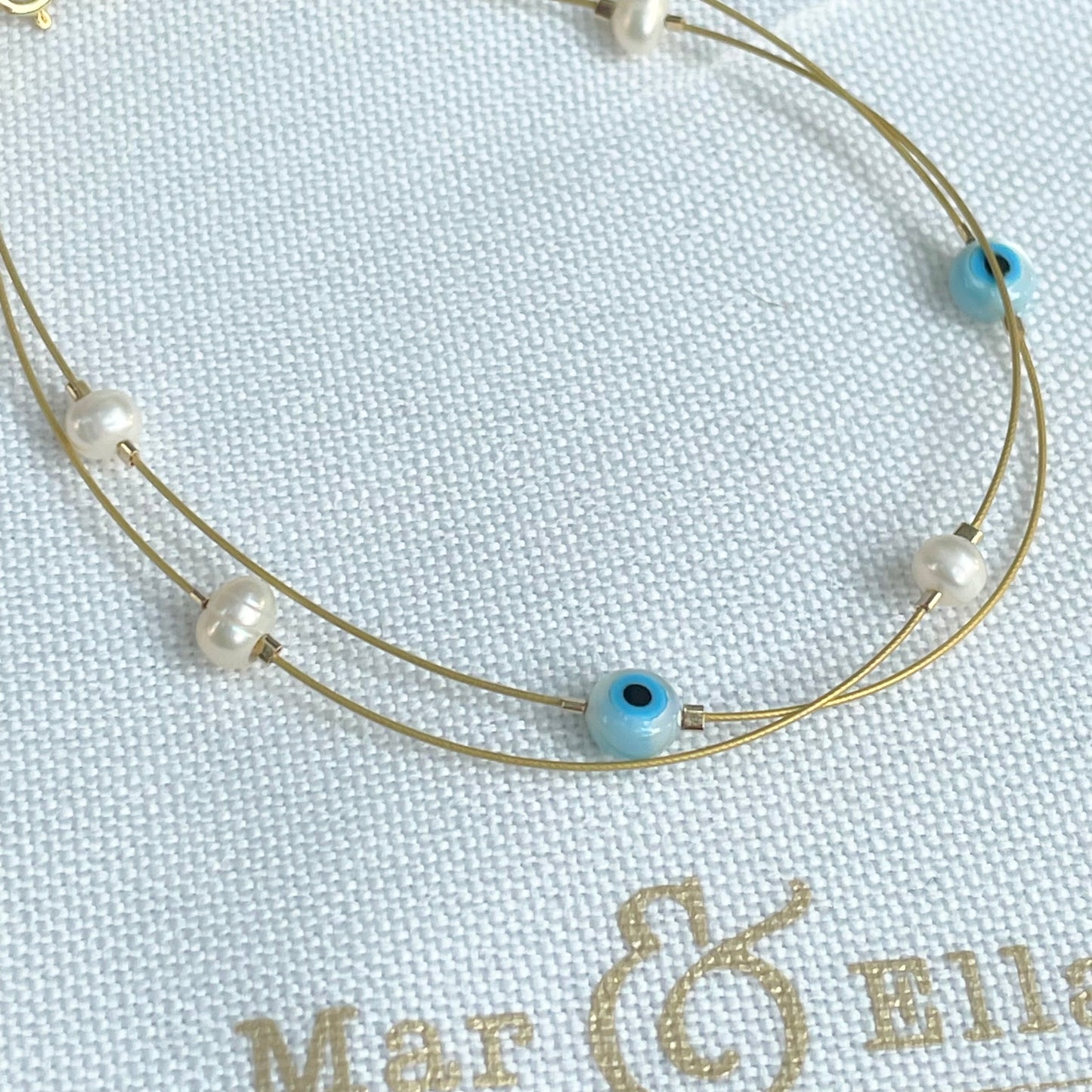 Double Layer Lucky Eye Charm Bracelet