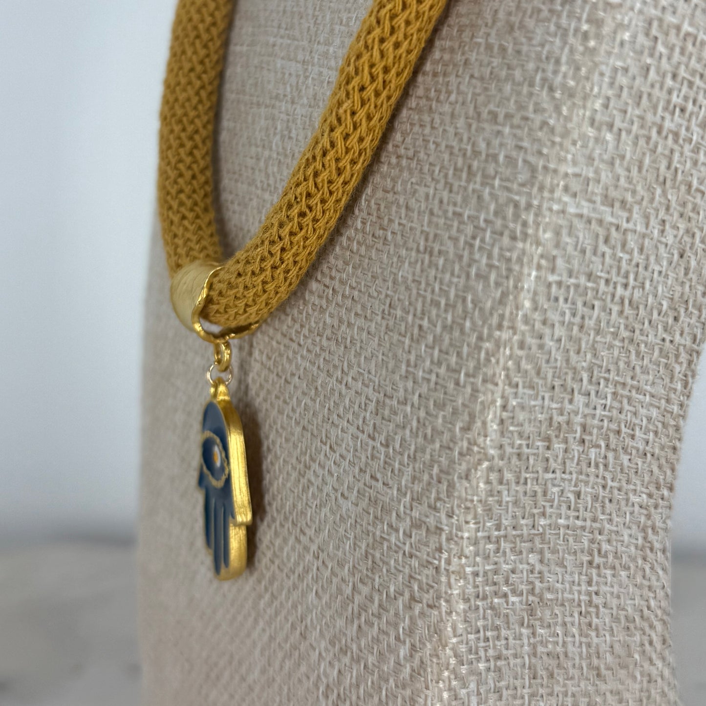 Handmade Hamsa Hand Necklace – Symbol of Protection & Strength