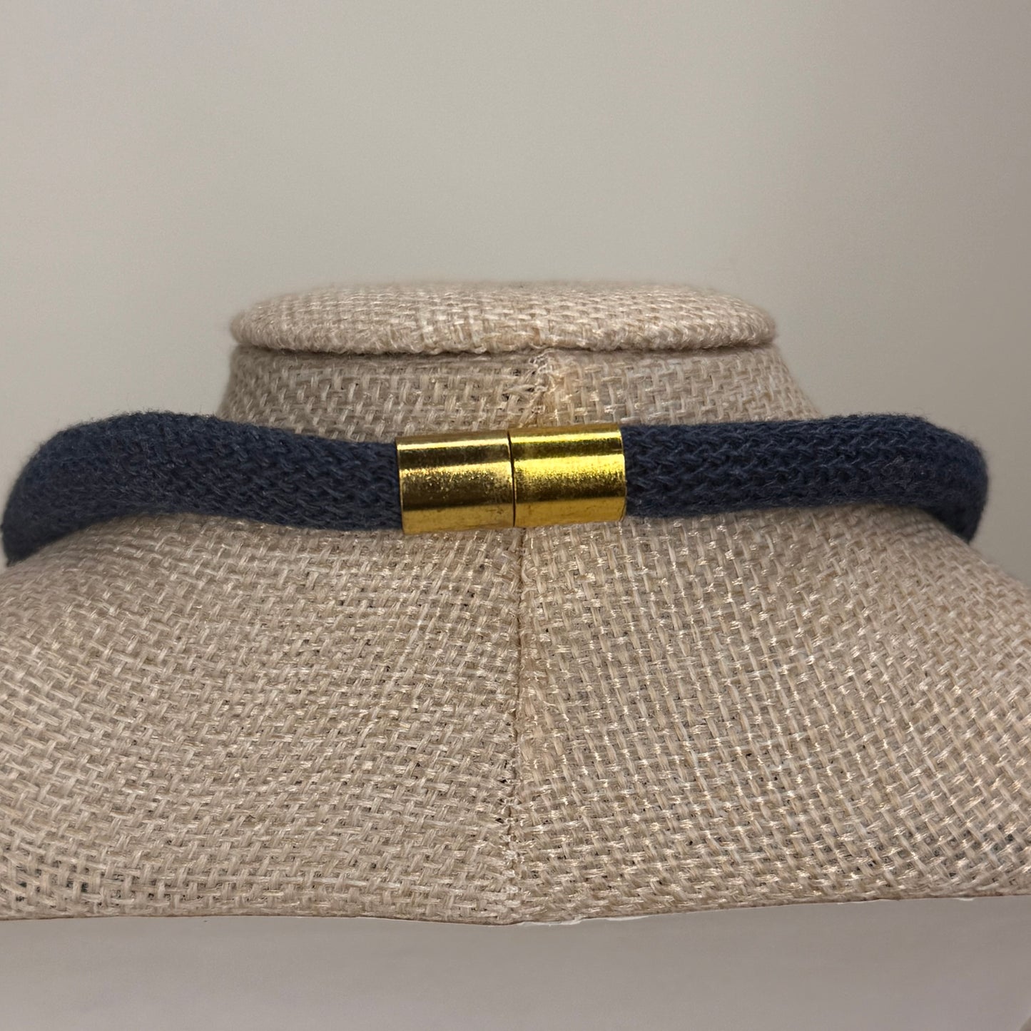 Evil Eye Navy Cord Necklace – Handmade Protection Jewelry