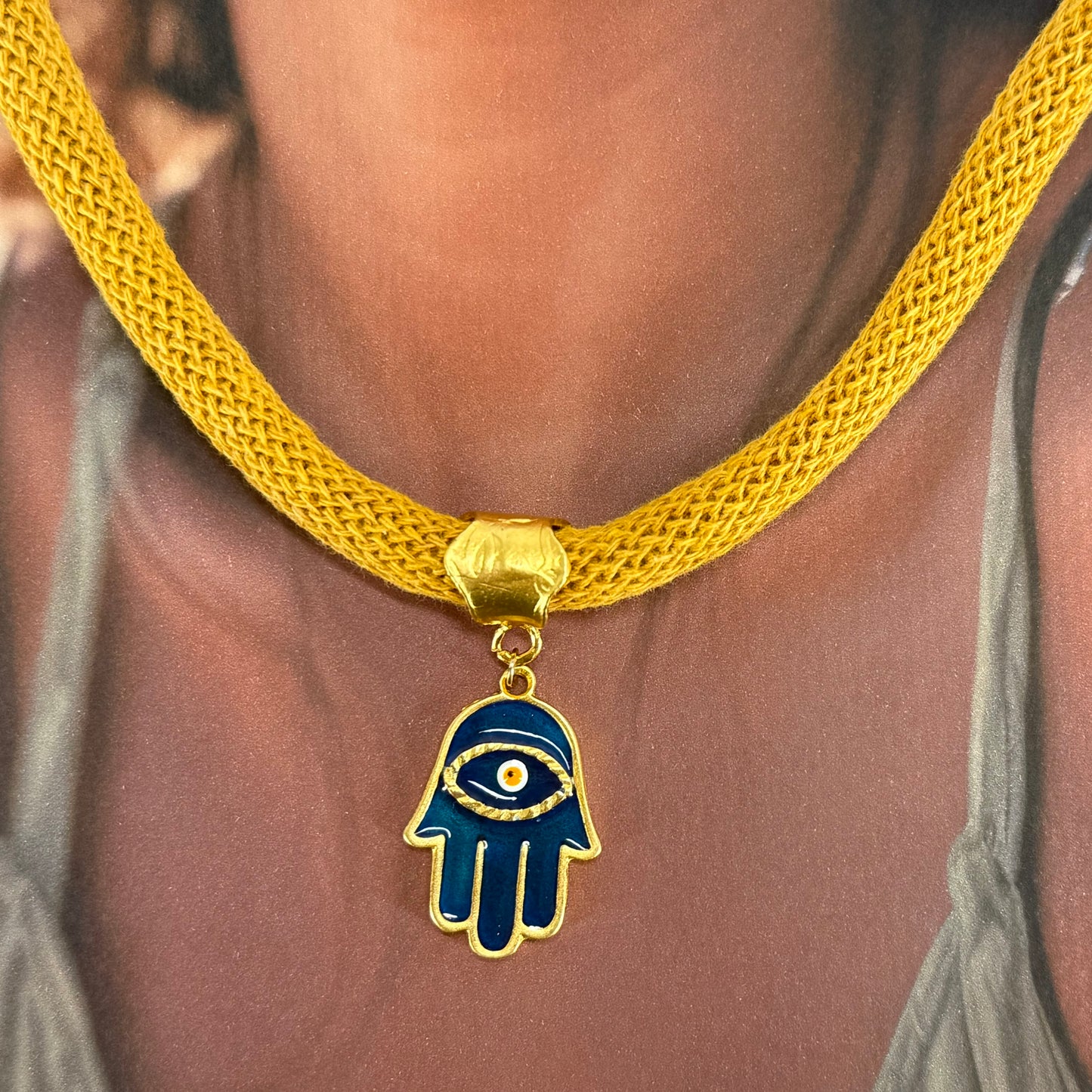 Handmade Hamsa Hand Necklace – Symbol of Protection & Strength