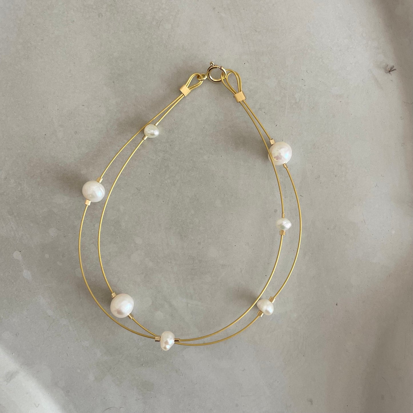 Everyday Wear Gold Pearl Bracelet - Real Pearls