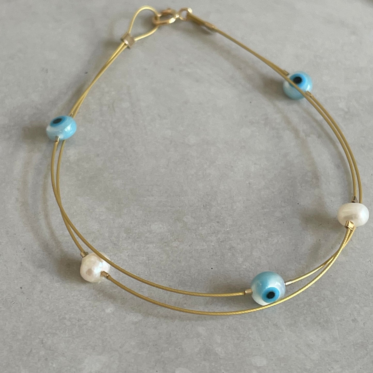 Double Layer Lucky Eye Charm Bracelet