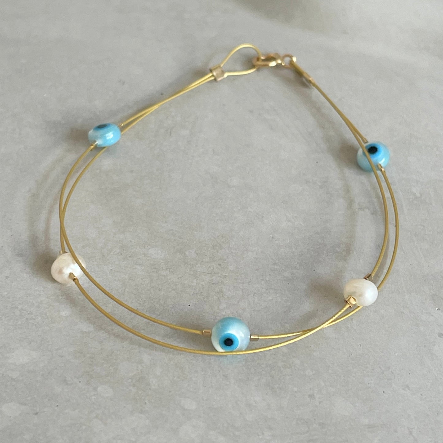 Double Layer Lucky Eye Charm Bracelet