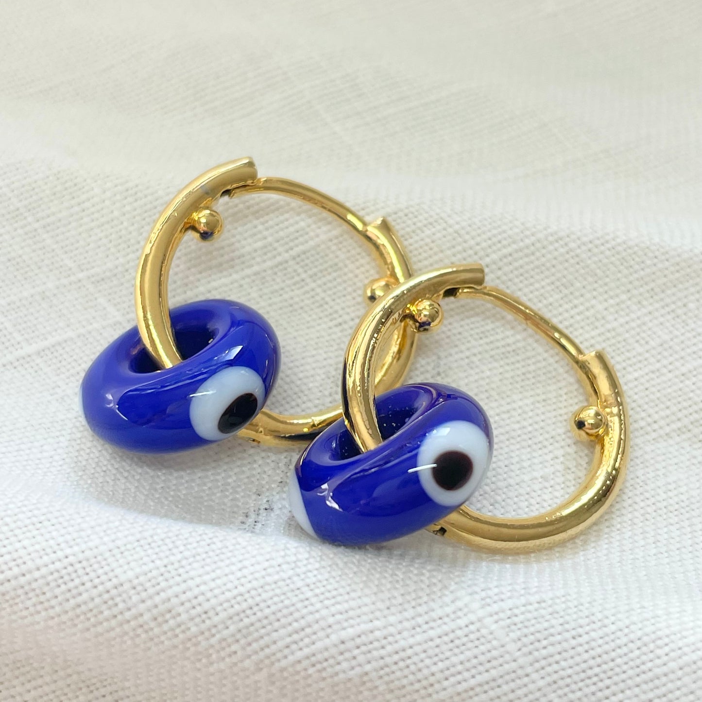 Murano Nazar Earring Hoops