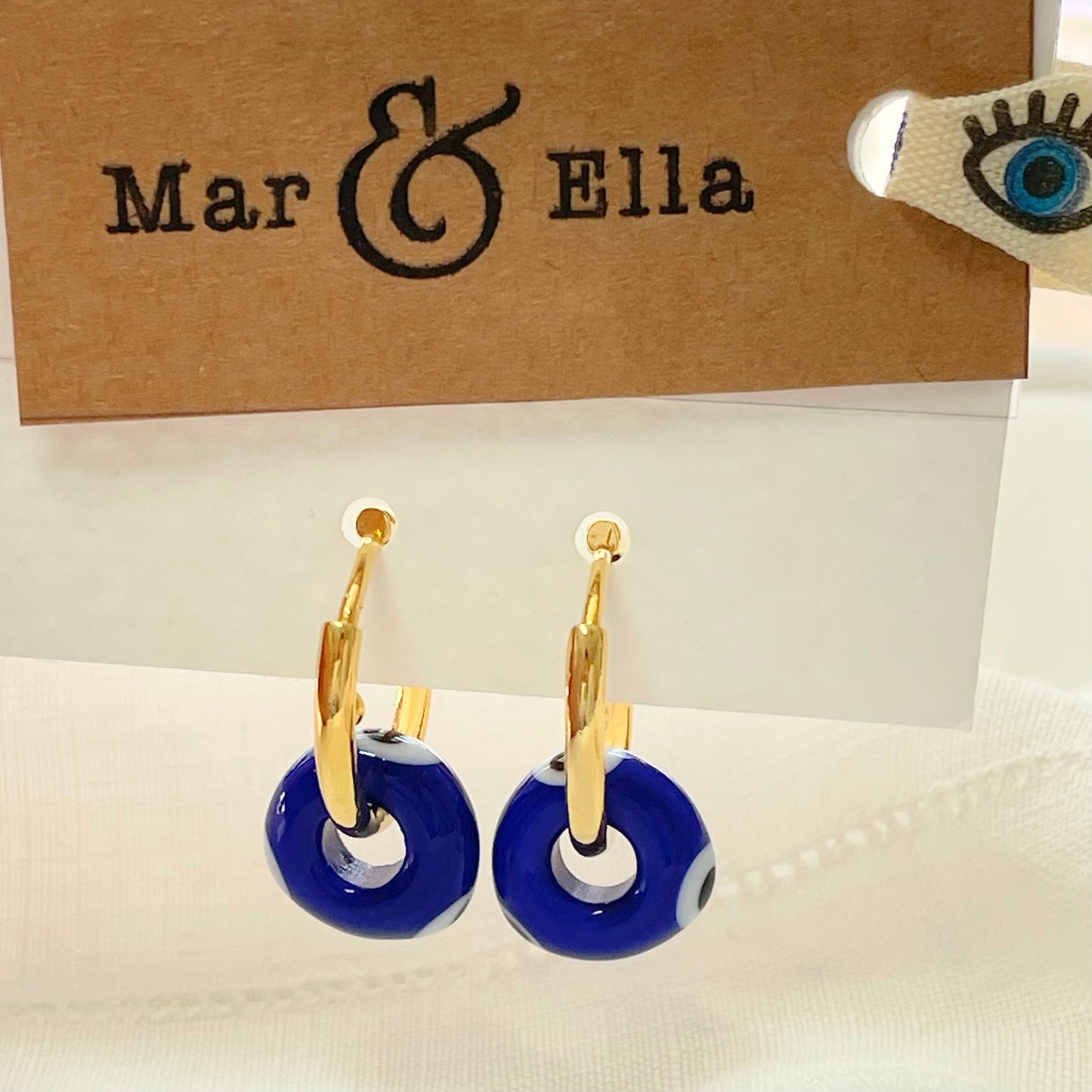 Murano Nazar Earring Hoops