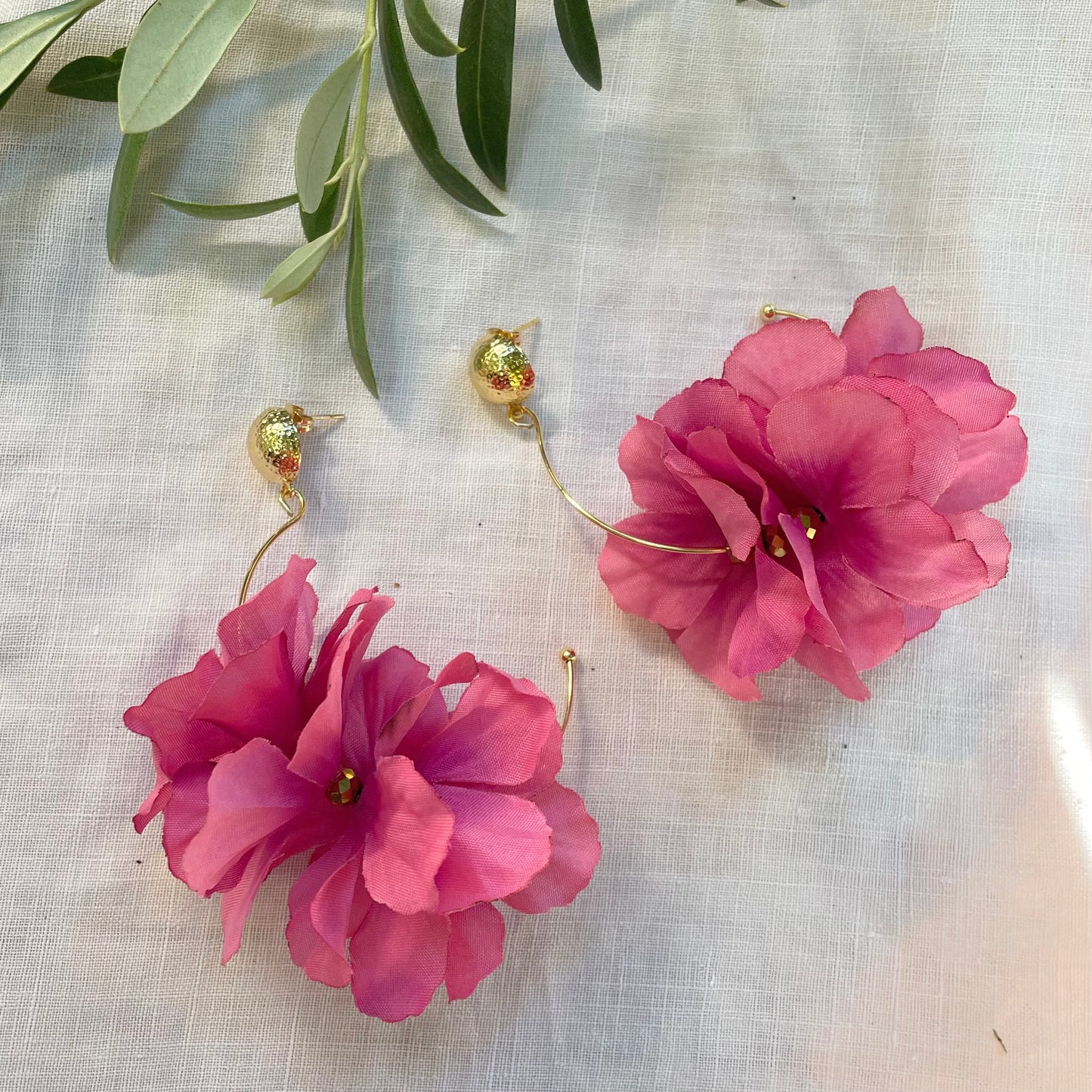 Gertrude's Flower Earrings ( Pink )