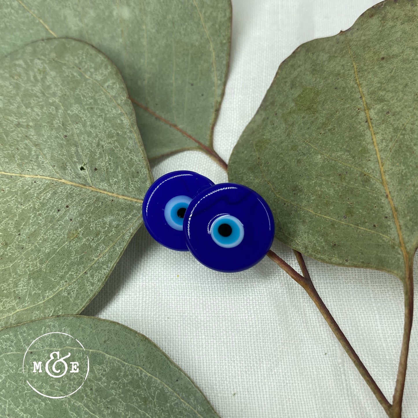 Murano Nazar Earrings ( Navy Blue )