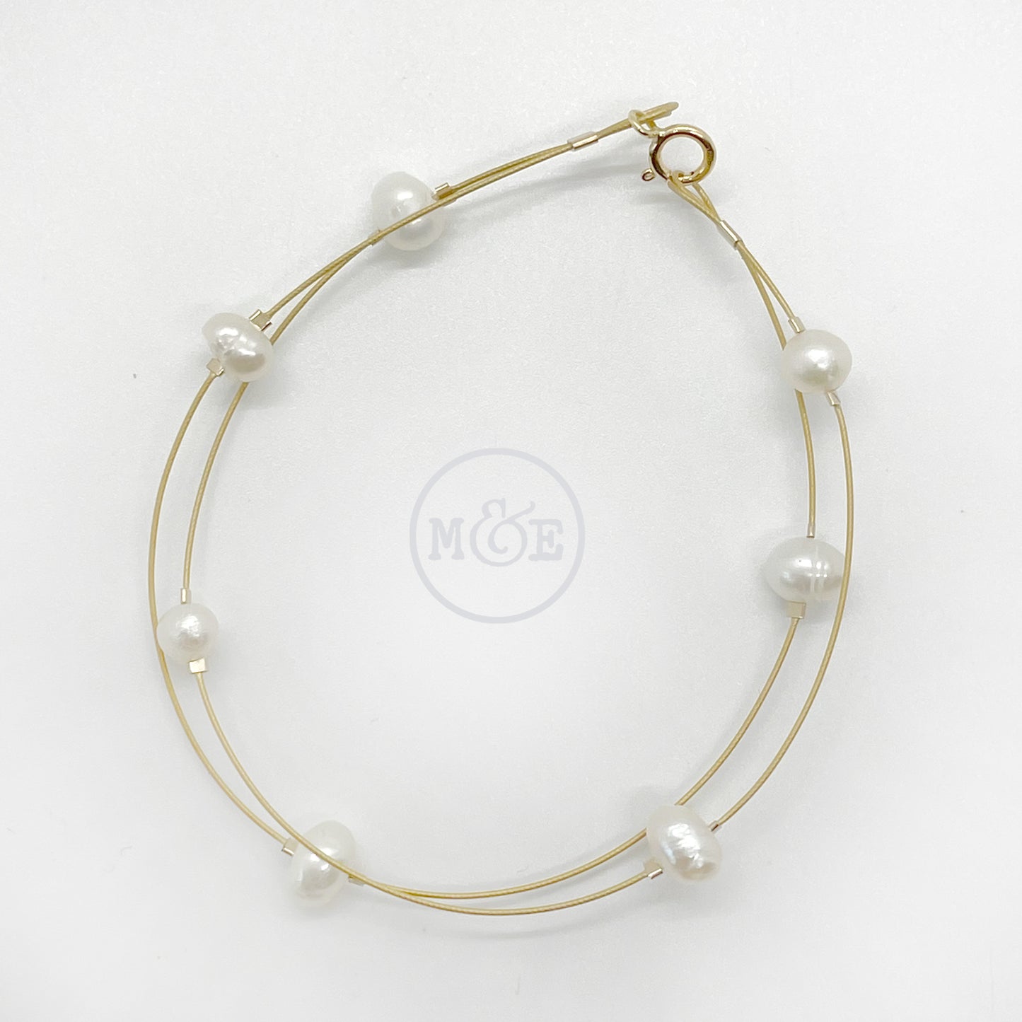 Everyday Wear Gold Pearl Bracelet - Real Pearls