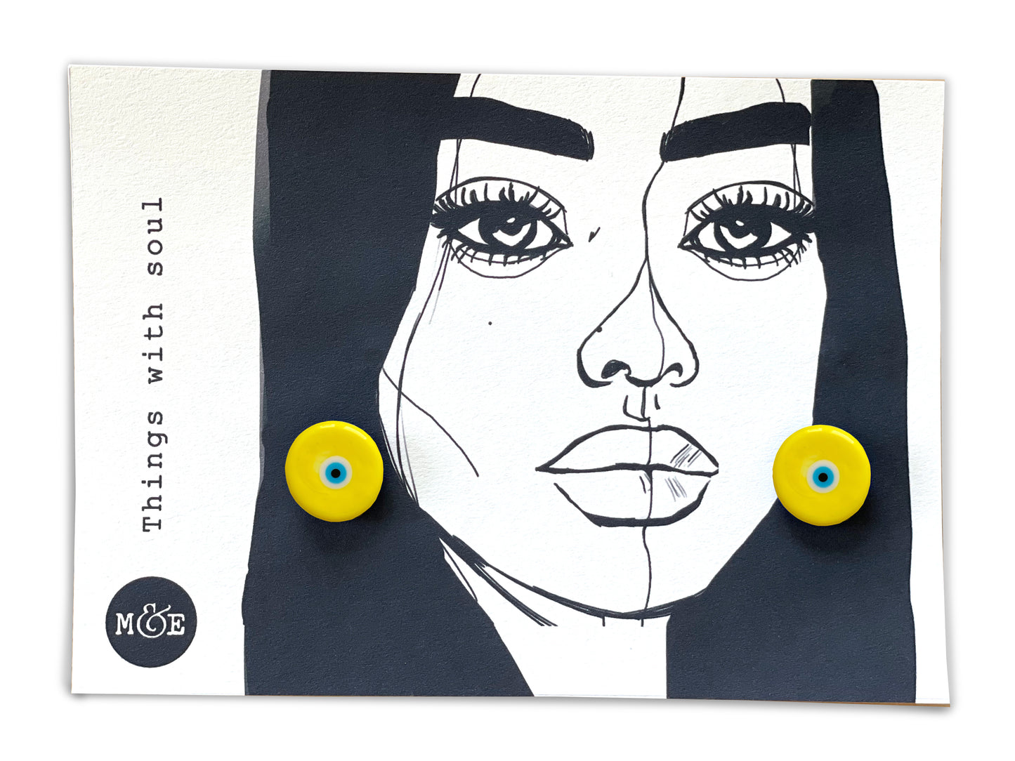 Murano Nazar Earrings ( Yellow )