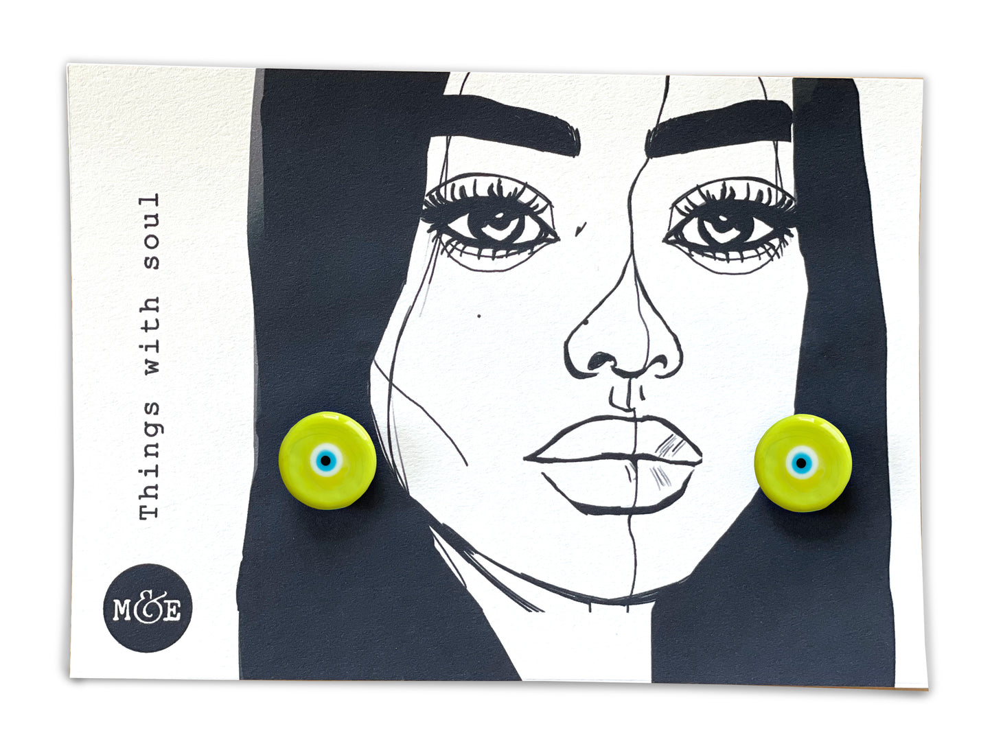 Murano Nazar Earrings ( Green )