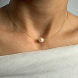 Floating Freshwater Pearl Necklace – 14K Gold Filled
