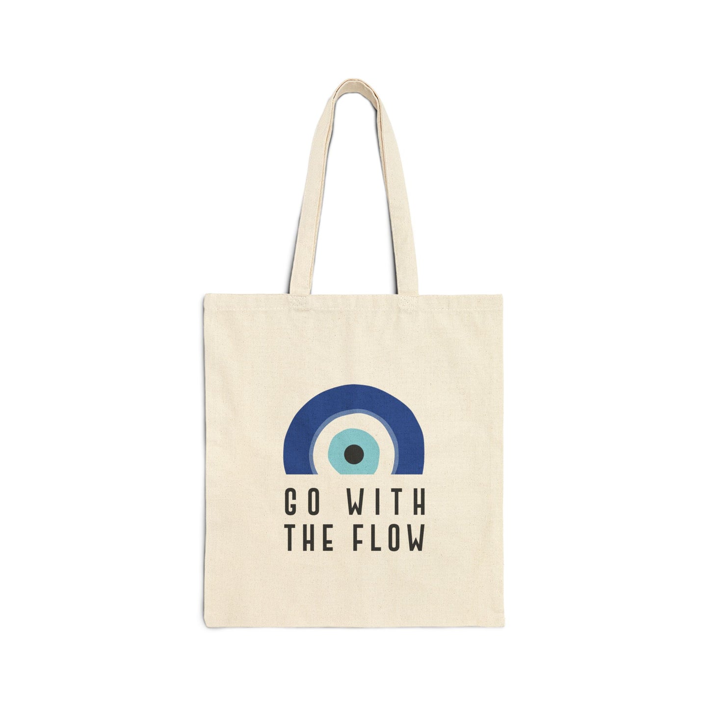 Evil Eye Tote Bag: Go With The Flow  ( White )