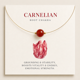 Root Chakra Gold Necklace with Carnelian
