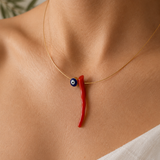 Coral Eye Choker