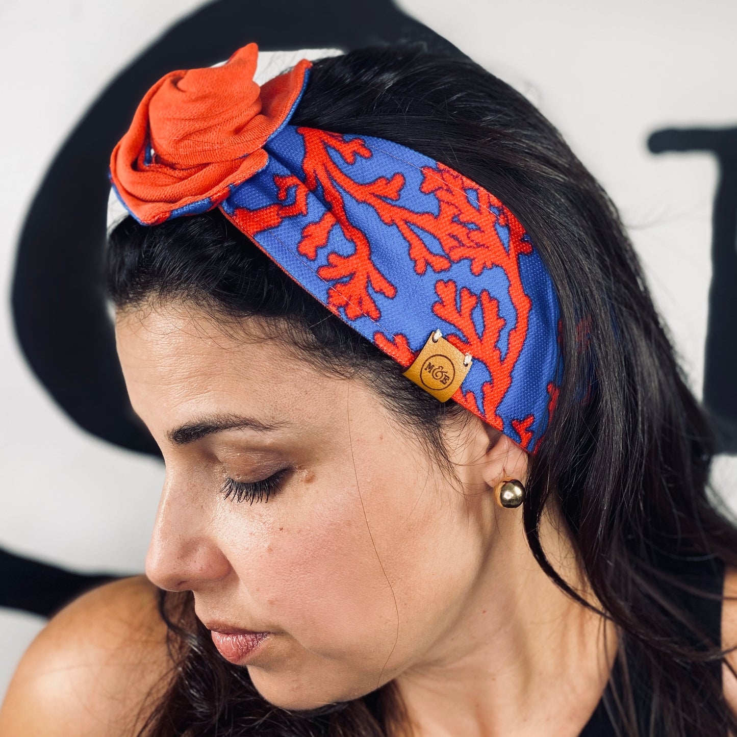 Palermo Headbands ( Coral with Orange )