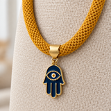 Handmade Hamsa Hand Necklace – Symbol of Protection & Strength