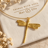 Dragonfly Necklace – Gold Symbolic Pendant