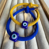 Murano Glass Evil Eye Adjustable Bracelet – Royal Blue