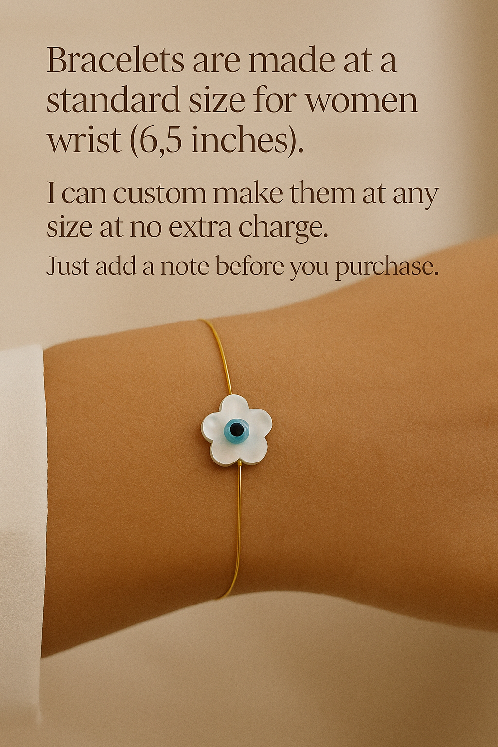 Flower Bracelet with Lucky Eye