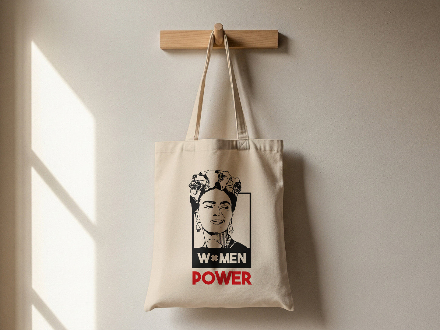 Women Power Canvas Tote Bag – Frida Inspired