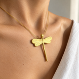 Dragonfly Necklace – Gold Symbolic Pendant