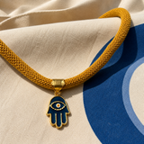 Handmade Hamsa Hand Necklace – Symbol of Protection & Strength