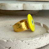 Nazar Ring Yellow