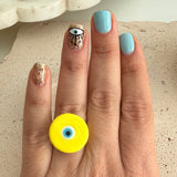 Nazar Ring Yellow