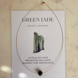 Heart Chakra Gold Necklace with Jade