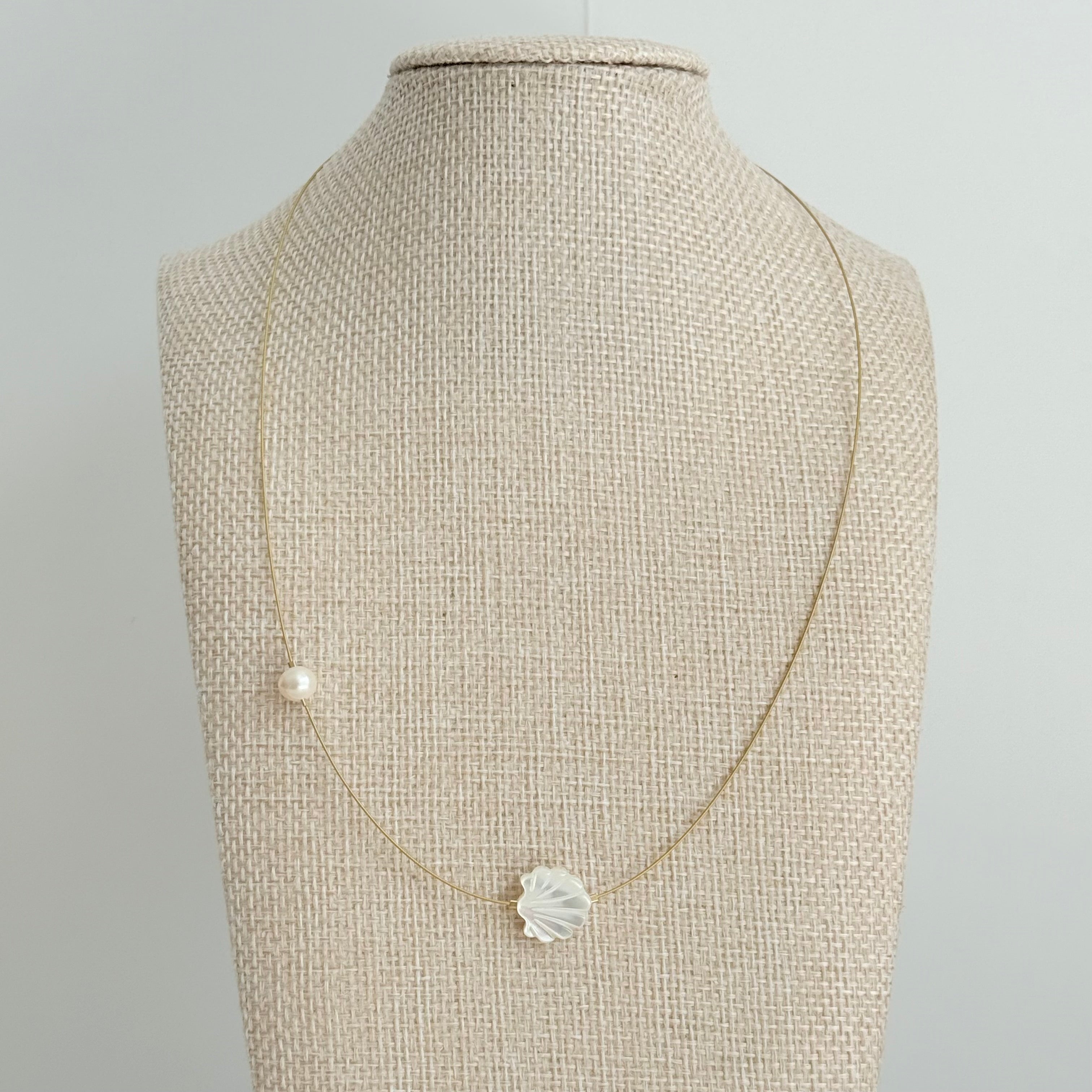 Seashell with pearl  Necklace