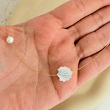 Seashell with pearl  Necklace