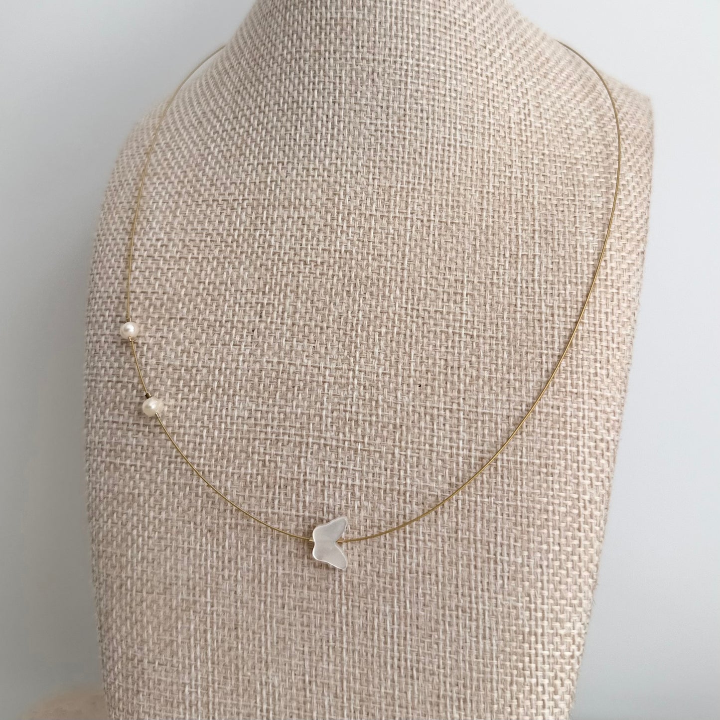 Butterfly pendant choker
