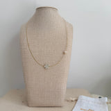 Flower with pearl  Necklace