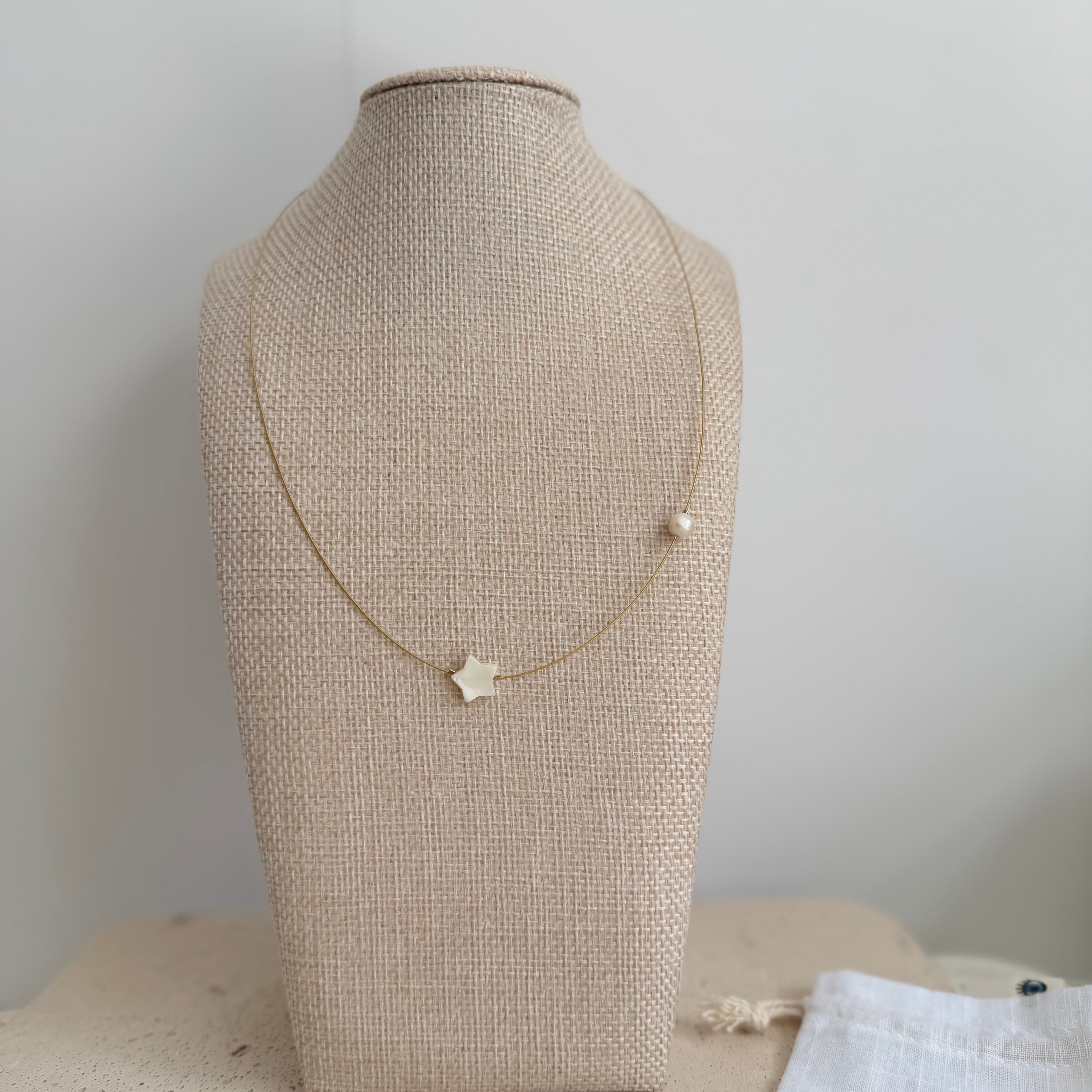 Star with pearl  Necklace