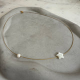 Star with pearl  Necklace