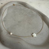 Star with pearl  Necklace