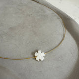 Flower with pearl  Necklace