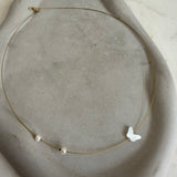 Butterfly pendant choker