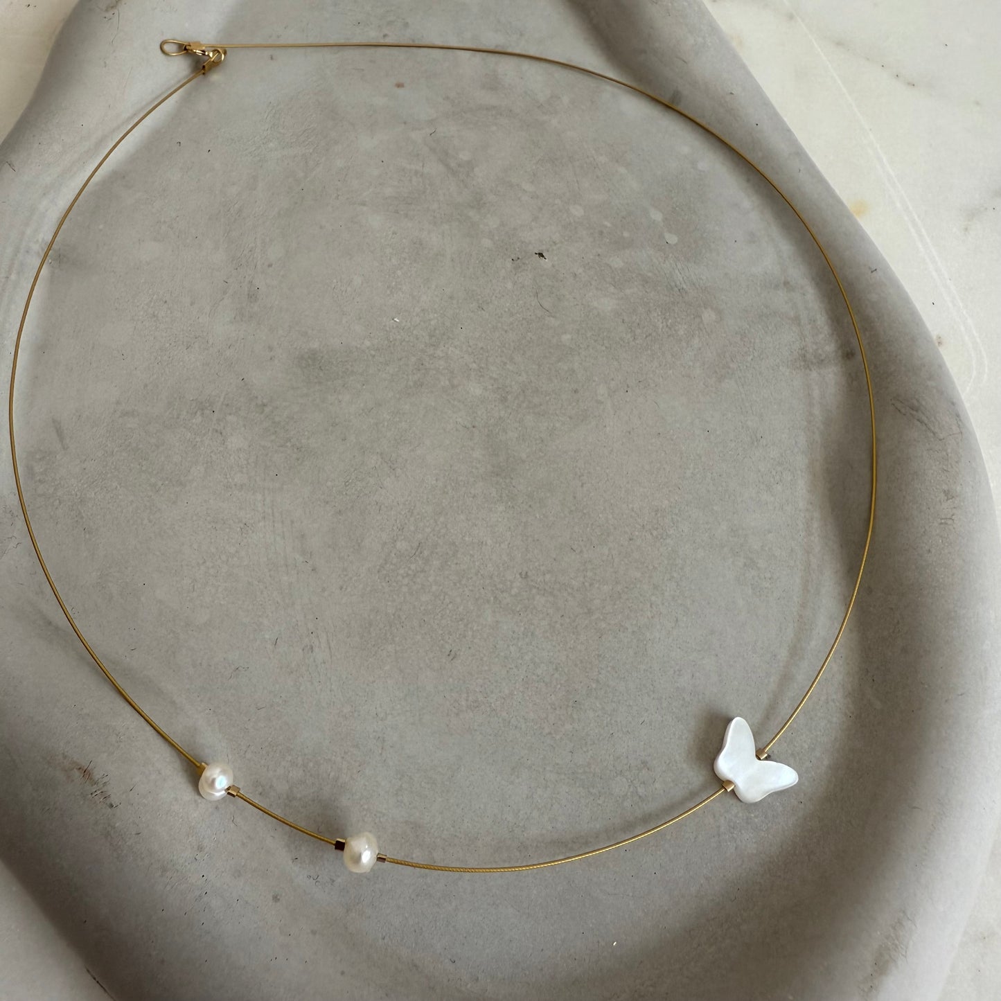 Butterfly pendant choker