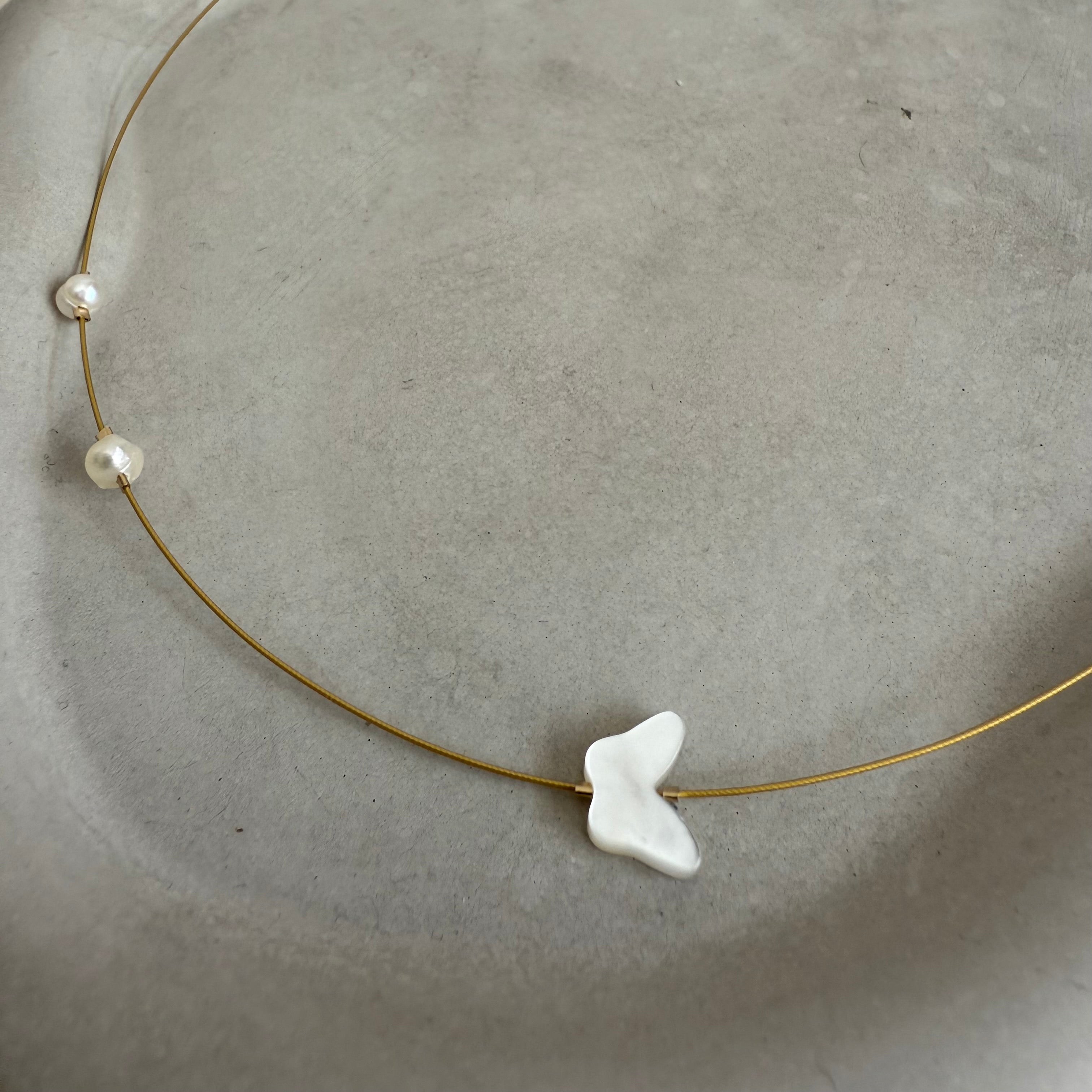 Butterfly pendant choker