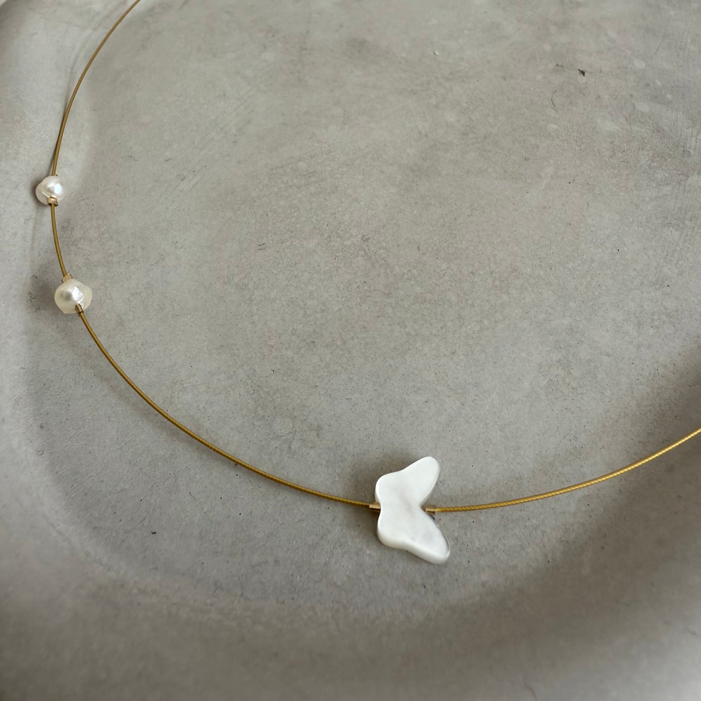 Butterfly pendant choker