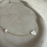 Heart with pearl  Necklace