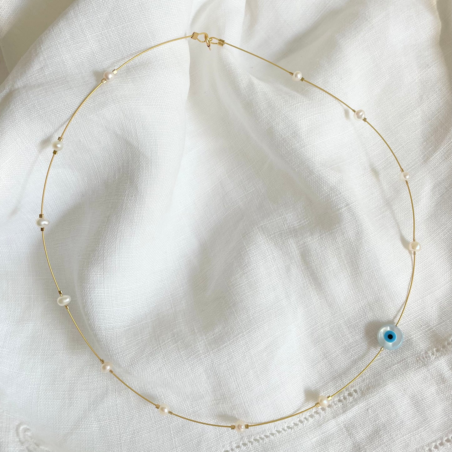 Santorini with Pearls Choker