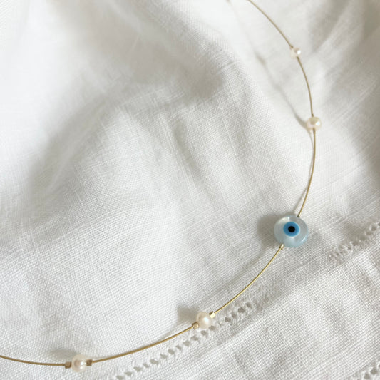 Santorini with Pearls Choker