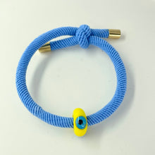 Load image into Gallery viewer, Murano Lucky Bracelet ( Light Blue with Yellow Bead )
